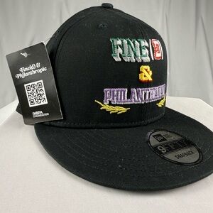 New Era Black Hat with Multicolor Embroidery NWT